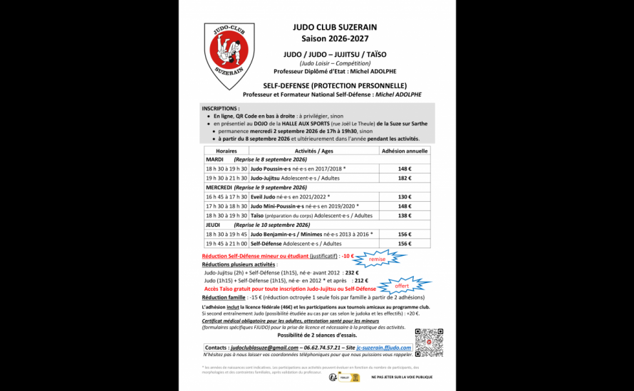 Inscriptions et réinscriptions ouvertes